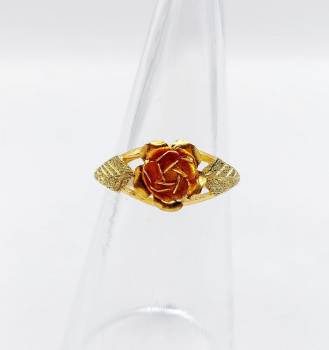 51 Art nouveau - Bague en or rose 18K ciselé 58 Facettes A07575