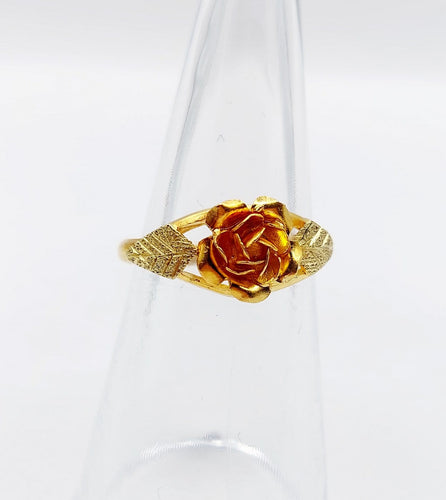 51 Art nouveau - Bague en or rose 18K ciselé 58 Facettes A07575