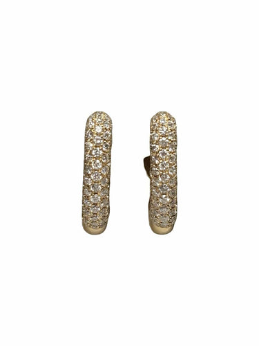 Boucles d'oreilles en or jaune 18K et diamants 58 Facettes 2131