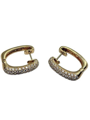 Boucles d'oreilles en or jaune 18K et diamants 58 Facettes 2131