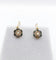 Dormeuses fleurs anciennes en or blanc et jaune 18k et perle 58 Facettes A07578