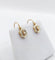 Dormeuses fleurs anciennes en or blanc et jaune 18k et perle 58 Facettes A07578