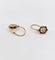 Dormeuses fleurs anciennes en or blanc et jaune 18k et perle 58 Facettes A07578