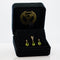 Parure boucles d'oreilles et pendentif en or jaune, péridots et diamants 58 Facettes S001