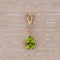 Parure boucles d'oreilles et pendentif en or jaune, péridots et diamants 58 Facettes S001