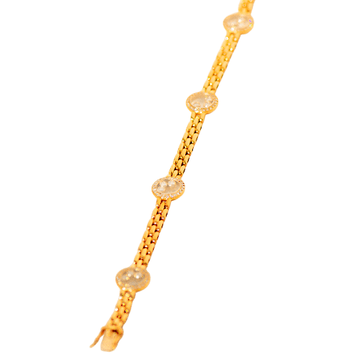 Chopard Happy Diamonds - Bracelet en or jaune et diamants 58 Facettes 3282