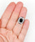 50 Bague pompadour Art déco en or blanc, saphir et diamants 58 Facettes A07580