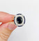 50 Bague pompadour Art déco en or blanc, saphir et diamants 58 Facettes A07580