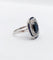 50 Bague pompadour Art déco en or blanc, saphir et diamants 58 Facettes A07580