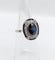 50 Bague pompadour Art déco en or blanc, saphir et diamants 58 Facettes A07580