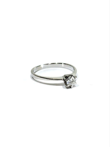 Bague 54 Solitaire - Bague en or blanc et diamant 58 Facettes 1794850