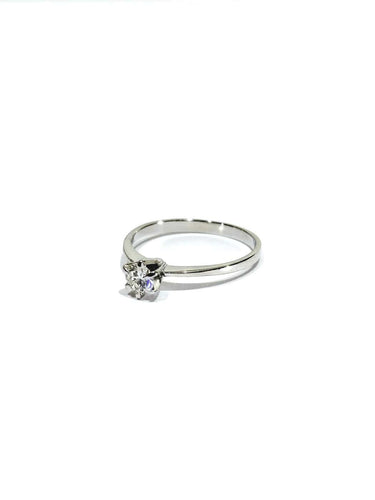 Bague 54 Solitaire - Bague en or blanc et diamant 58 Facettes 1794850