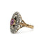Bague 53 Bague ancienne en or 750, diamants et saphir rose 58 Facettes SA033