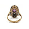 Bague 53 Bague ancienne en or 750, diamants et saphir rose 58 Facettes SA033