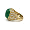 Bague 53 Bague en or jaune 18K, diamants et émeraude colombienne 58 Facettes SA017