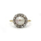 Bague 55 Bague ancienne - Bague en or jaune, diamants et perle fine 58 Facettes SA079