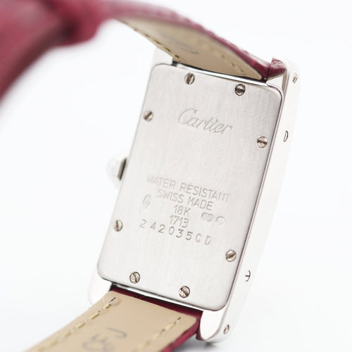 Cartier Tank Américaine - Montre 1713 en or blanc 58 Facettes 348C26_M