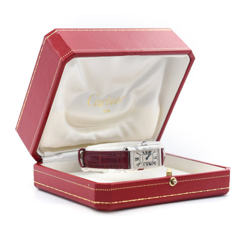 Cartier Tank Américaine - Montre 1713 en or blanc 58 Facettes 348C26_M