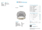 56 Bague cocktail certifiée HRD en or blanc 18 carats et diamants 58 Facettes A2089