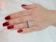 56 Bague cocktail certifiée HRD en or blanc 18 carats et diamants 58 Facettes A2089