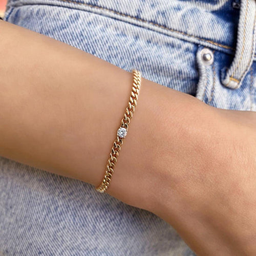 Cuban City - Bracelet Cuban Link en or 18K et diamant 58 Facettes GBT1333YG