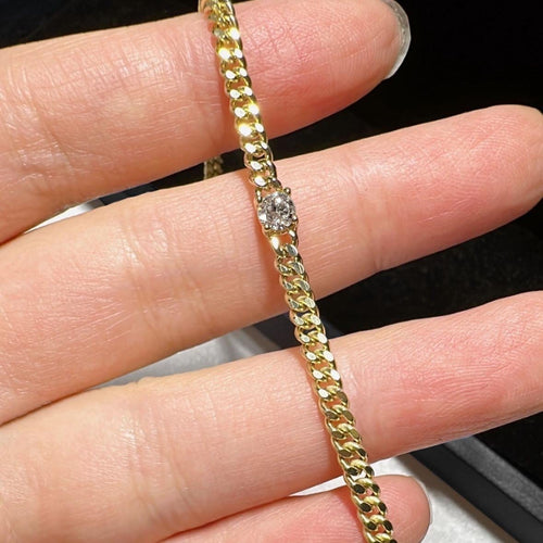Cuban City - Bracelet Cuban Link en or 18K et diamant 58 Facettes GBT1333YG