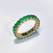 53 Émeraude - Bague d'éternité en or 18K et émeraudes 58 Facettes GBR1039YG