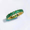 53 Émeraude - Bague d'éternité en or 18K et émeraudes 58 Facettes GBR1039YG