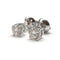 Boucles d'oreilles puces en or blanc 18K et diamants 58 Facettes BOV/260040