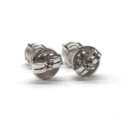 Boucles d'oreilles puces en or blanc 18K et diamants 58 Facettes BOV/260040
