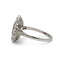 54 Bague pompadour en platine 950, rubis birman non chauffé et diamants 58 Facettes SA020