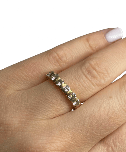 53 Alliance américaine - Bague en or jaune 18K et diamants 58 Facettes BOP/260054