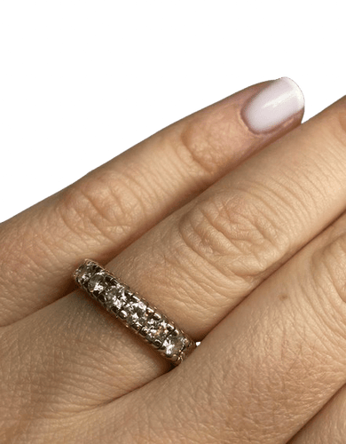 53 Bague alliance américaine en or blanc 18K et diamants 58 Facettes BOP/260048