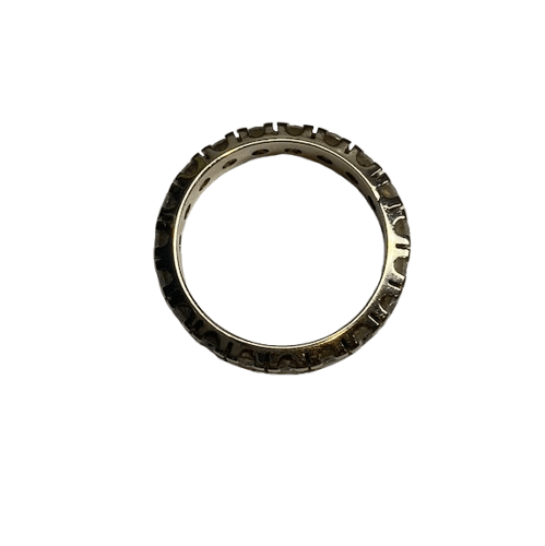 53 Bague alliance américaine en or blanc 18K et diamants 58 Facettes BOP/260048
