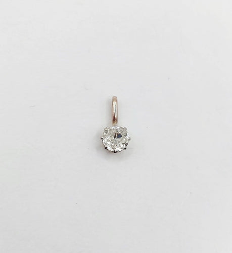 Pendentif antique en or blanc, platine et diamant taille ancienne 58 Facettes A07530