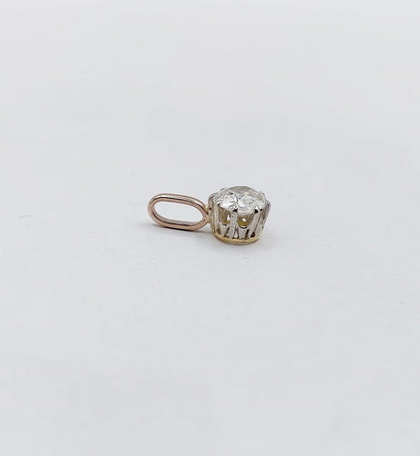 Pendentif antique en or blanc, platine et diamant taille ancienne 58 Facettes A07530