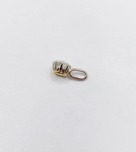 Pendentif antique en or blanc, platine et diamant taille ancienne 58 Facettes A07530