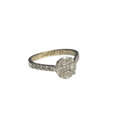 51 Bague de fiançailles en or blanc 18K et diamants 58 Facettes BOP/260055