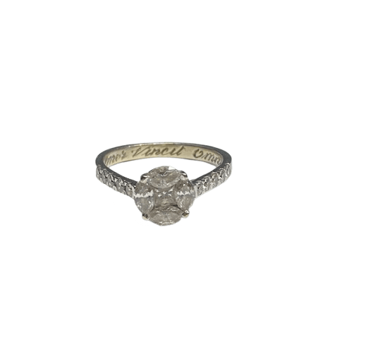 51 Bague de fiançailles en or blanc 18K et diamants 58 Facettes BOP/260055