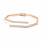 Bracelet jonc en or rosé et diamants baguette 58 Facettes 1.0001604/3