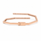 Bracelet jonc en or rosé et diamants baguette 58 Facettes 1.0001604/3