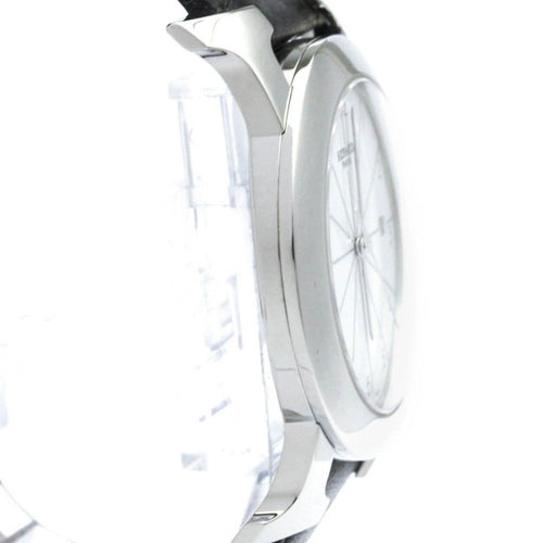 Montre Hermès Heure H - Montre quartz en acier et cuir 58 Facettes avuzwbsx9o