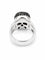 64 Bague tête de mort en or gris et diamants 58 Facettes 40