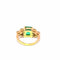 55 Bague en or jaune avec émeraude colombienne et diamants 58 Facettes 50481