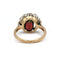 51 Bague ancienne en or jaune, diamants taille ancienne et grenat 58 Facettes SA027