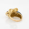 Bague 58 Bague lion vintage en or jaune 18 carats, diamants et rubis 58 Facettes G12697