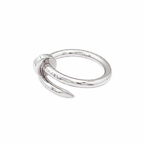 Bague 57 Cartier Juste un Clou - Bague classique en or blanc 58 Facettes 35840