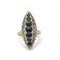 Bague 52 Bague marquise ancienne en or jaune, diamants et saphirs 58 Facettes SA038