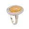 Bague Bague cocktail ovale opale de feu et diamants en or blanc 18k 58 Facettes G12677