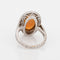 Bague Bague cocktail ovale opale de feu et diamants en or blanc 18k 58 Facettes G12677